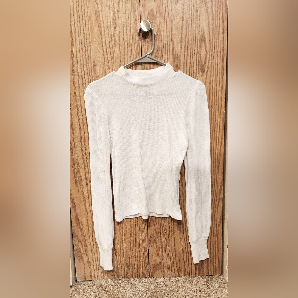 White Mockneck Sweater